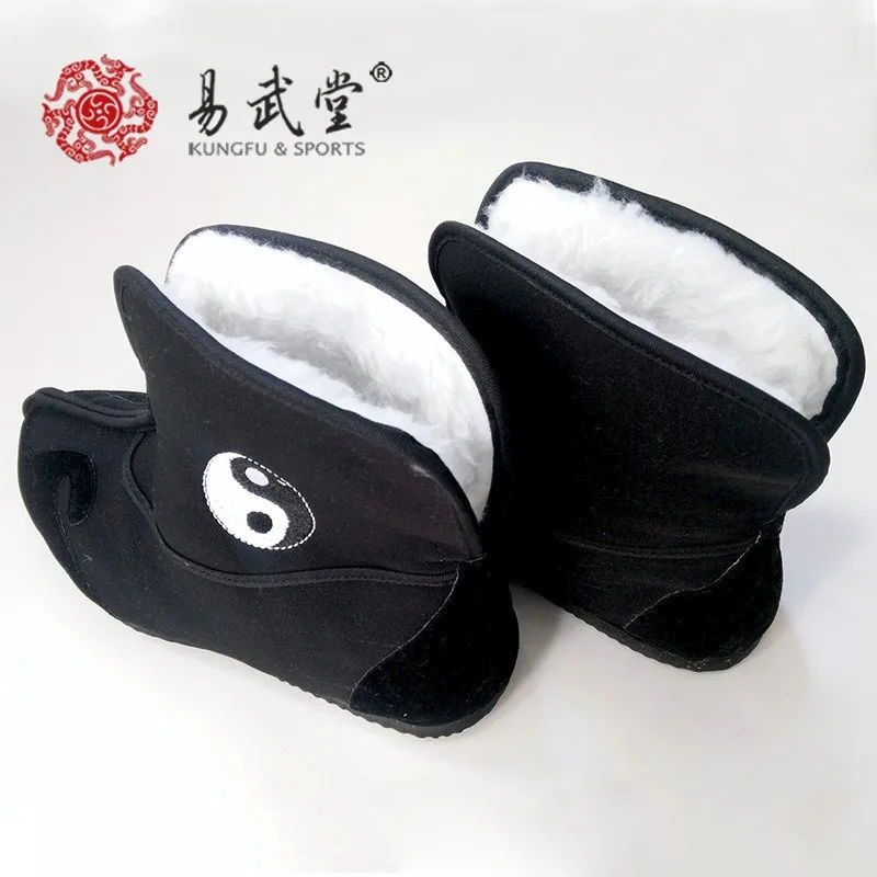 Китайские ботинки tai chi для боевых искусств зимние хлопковые нескользящие кунг фу
