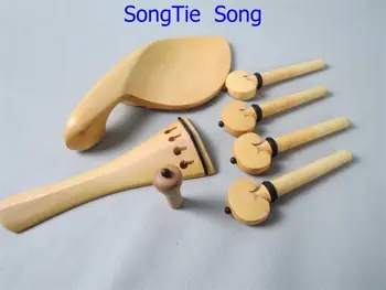 

High quality 2 sets of violin fittings 4/4,nature jujube wood