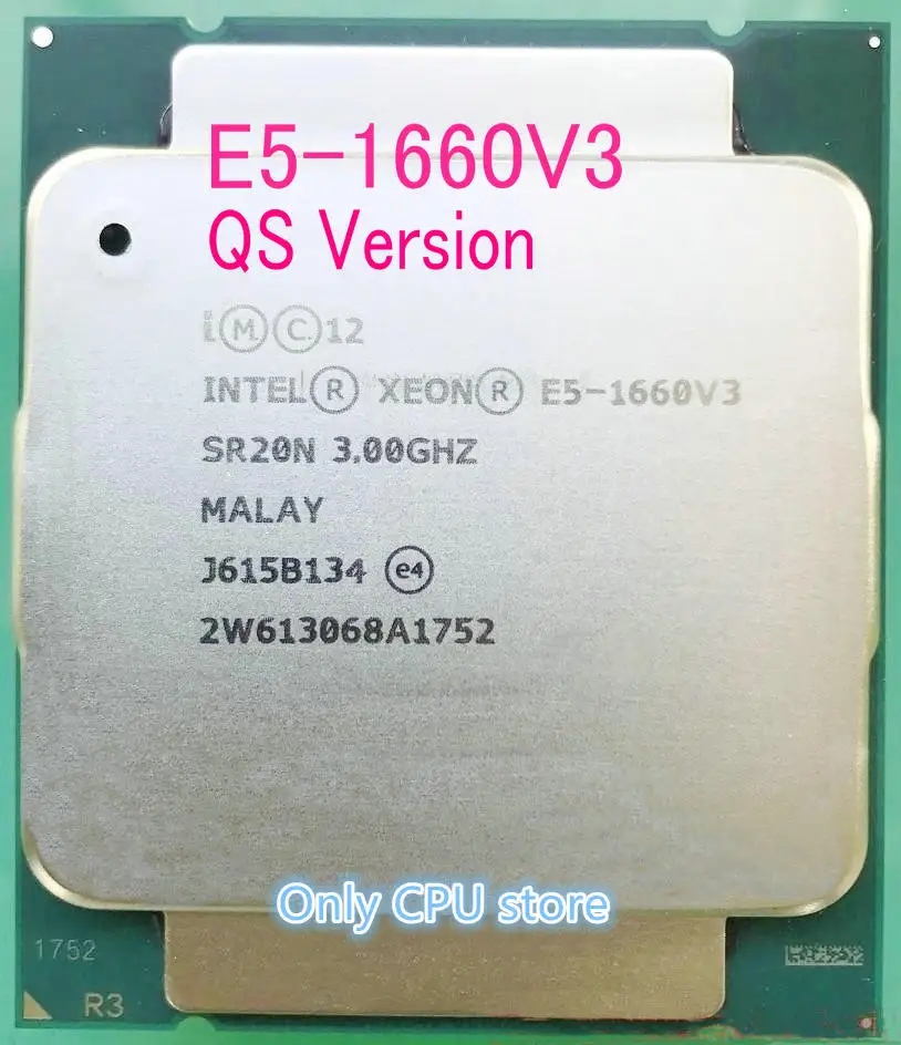 E5 1660V3 Original Intel Xeon QS Version 3 0 ГГц 8 ядерный 20 МБ SmartCache 140 Вт 1660 V3 DDR4 1866 МГц|Процессоры| |