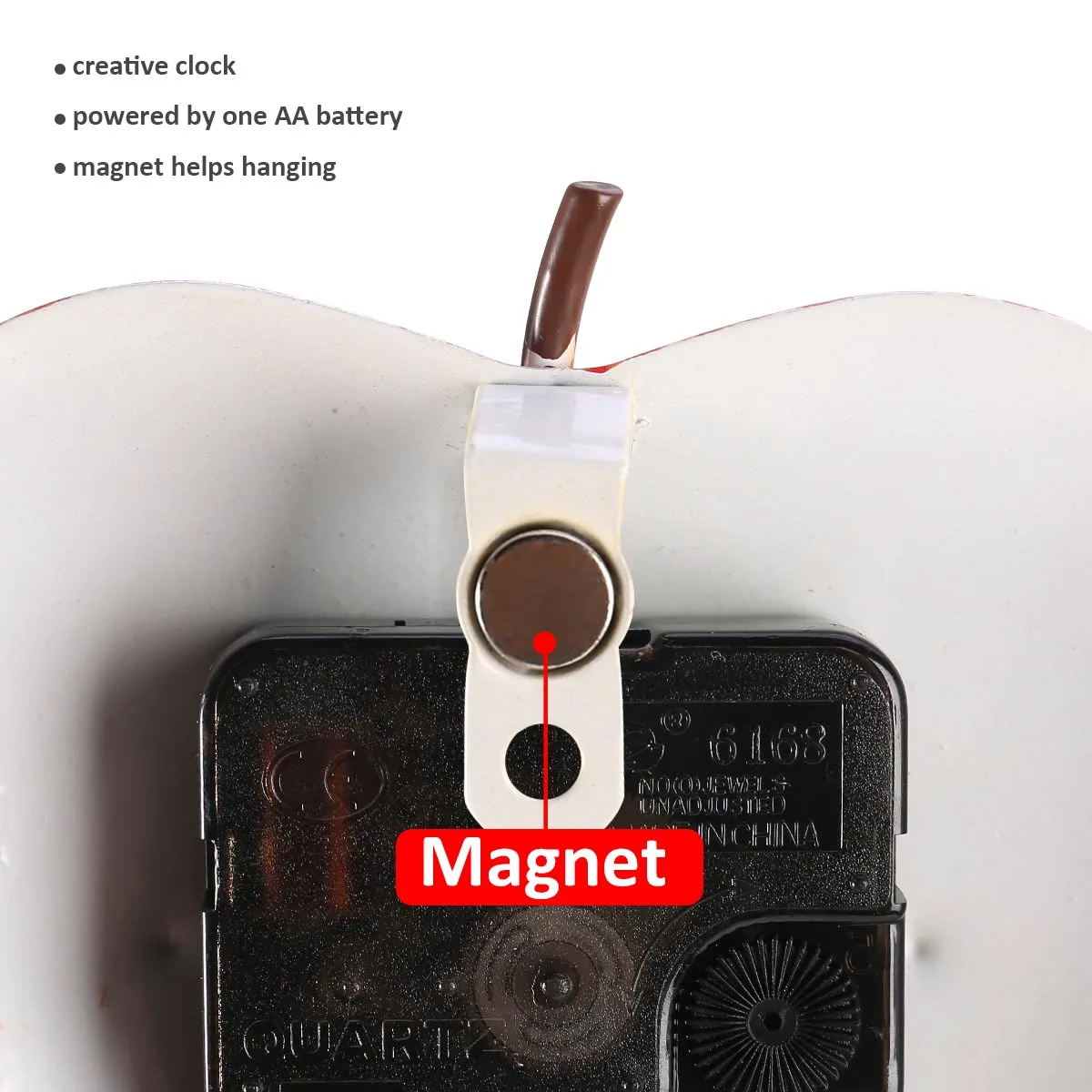 Яблоки железные часы для дома, офиса, школы Декоративные креативные часы двойного назначения искусство один AA батарея питание гостиная настенные часы