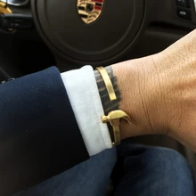 Mcllroy золотые браслеты для ношения поверх рукава винтажные Ретро из титановой стали формы для мужчин женщин любителей железные браслеты и браслеты, бижутерия