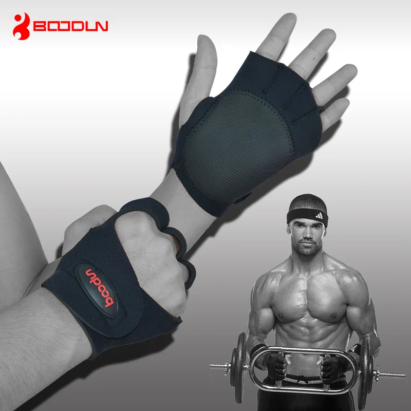 BOODUN Men Women Gym Body Building Training Sports Fitness Weight Lifting Antiskid Hollow Dumbbell Exercise Training Gloves