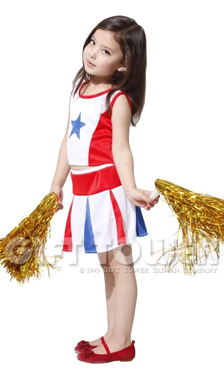 M~ XL новые сексуальные милые чирлидоры Косплей Хэллоуин Детские праздничные костюмы для детей девушка Звезда Печать школьная игра сценическое шоу платье