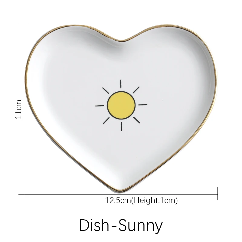 Высококачественные керамические обеденные Тарелки и блюда из белого фарфора, вечерние столовые приборы, фарфоровые тарелки для завтрака - Цвет: Dish-Sunny