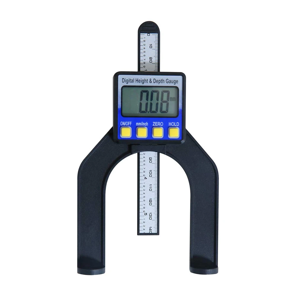 Digital Depth Gauge Digital Tread Depth Gauge LCD Magnetic Self Standing Aperture 80mm Hand Routers