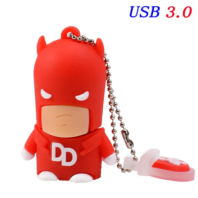 JASTER USB 3,0 мультяшный Супермен Spiderman Бэтмен Капитан Америка силиконовый USB флеш-накопитель 64GB 4GB16GB 32GB USB - Цвет: T6