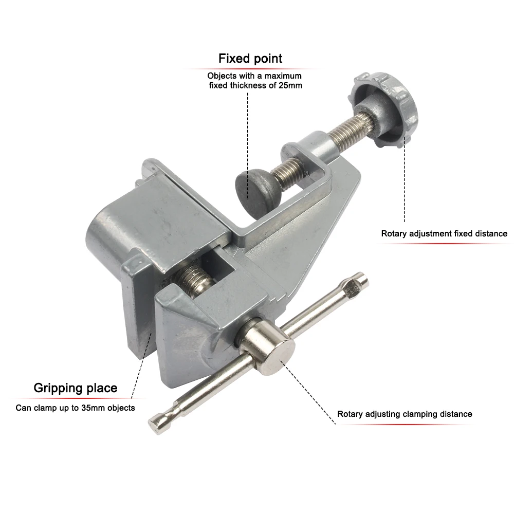 Винтовые тиски из хромованадиевой стали, мини-настольные тиски, зажим, винтовые тиски для рукоделия, инструменты для ремонта