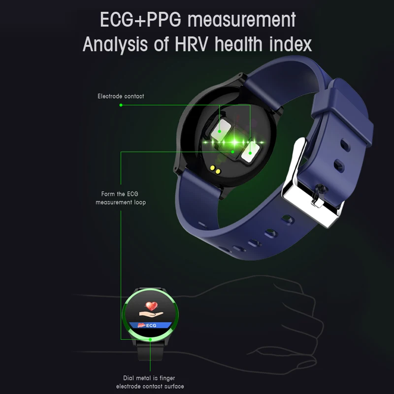 Смарт-часы Vwar B65 с Bluetooth 4,0 ЭКГ PPG монитор скорости слуха Смарт-часы IP67 водонепроницаемые Смарт-часы для IOS Android телефона