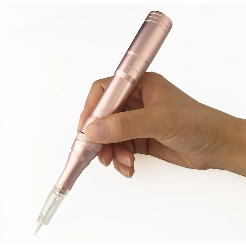 

High Quality Black/ Roes Wireless Microneedles Tattoo Eyebrow Machine Pen Permanent Makeup Machine With Cartridges