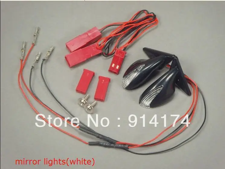 YUKALA 1:10 RC Car accessories Mirror Led lights for 1/10 R/C drift car