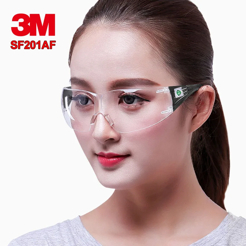 Защитные очки 3M SF201AF подлинные защитные с защитой от запотевания и царапин|protective