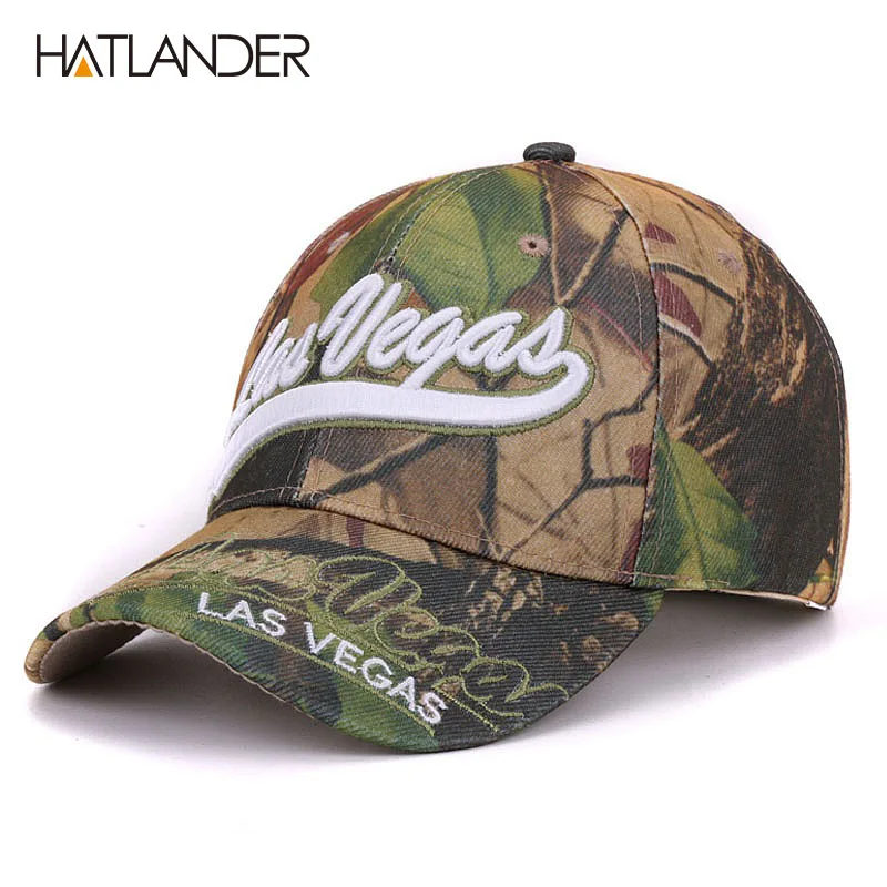 Hatlander Las Vegas leaf камуфляжные бейсболки летние шляпы для рыбалки gorras изогнутые буквы камуфляж Женская кепка для занятий спортом на открытом воздухе для мужчин