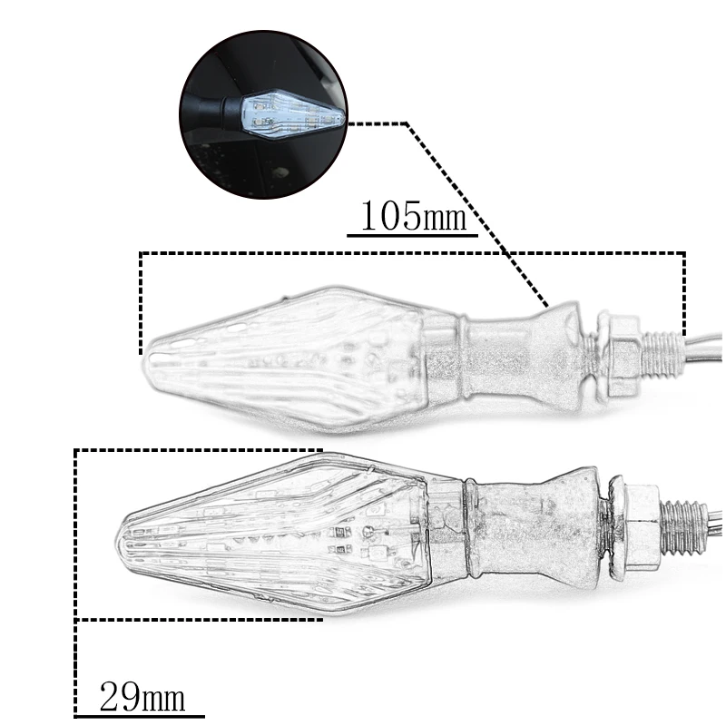 Светодиодный индикатор поворота для мотоцикла, светильник, янтарный мигалка, светильник 12 В, мотоциклетная лампа, супер яркая для honda yamaha Kawasaki bmw
