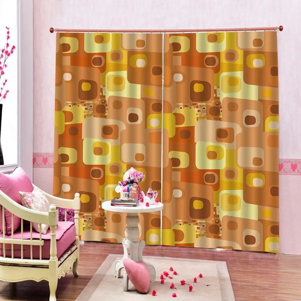 

Living room Bed room Office Hotel Home yellow curtains for living room bedroom hotel home High-precision Shade