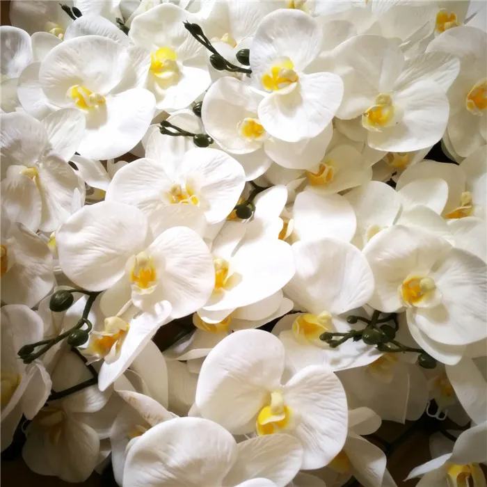 10pcs Artificial Butterfly Orchid Flower Real Touch Orchids Fake Long Stem Phalaenopsis orchid