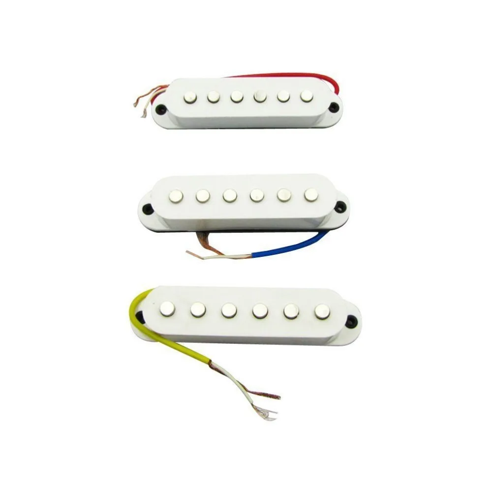 

Set of 48/50/52MM Single Coil Pickups for Strat Electric Guitar, White Color