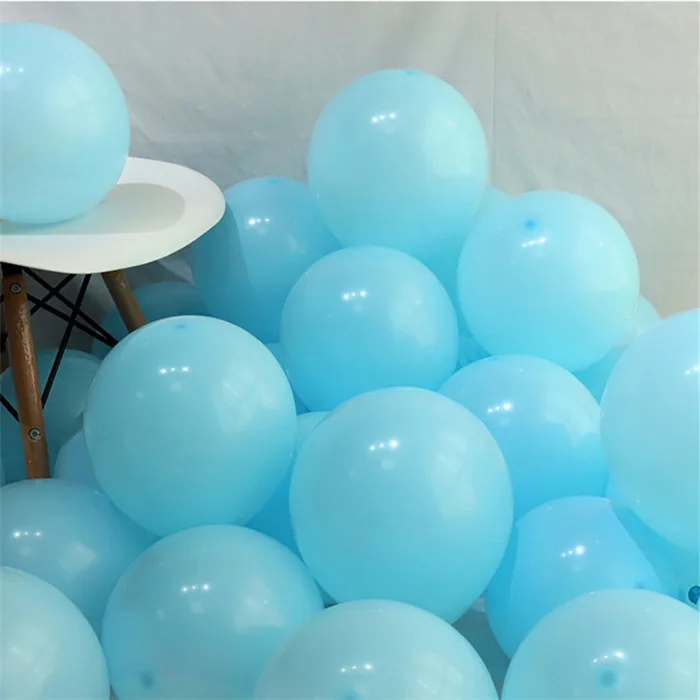 10 шт 12 дюймов 2,2 г молочно-белый латексный шар надувной воздушный шар детский день рождения шарики для свадебного украшения поплавок - Цвет: 2.2g Maca D13 Blue