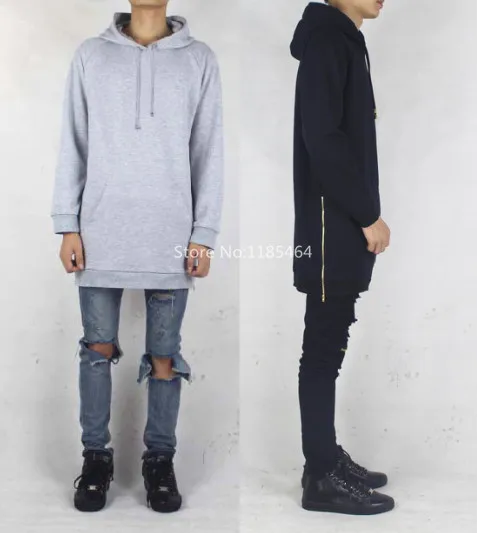 hoodie long homme