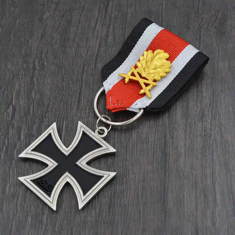 Высокое качество Германия медаль 1939 Железный крест Рыцарь крест WW2 военные украшения Deutschland EK2 с дубовым листом и ленточная брошь