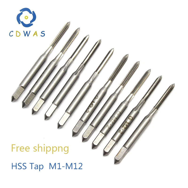 

Tap M1 M1.2 M2 M2.5 M3 M4 M5 M6 M7 M8 M9 M9 M10 M11 M12 metric high speed steel HSS straight slot machine faucet free shipping