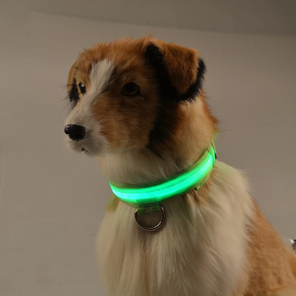 Креативный светодиодный ошейник собачий со светоотражателем ошейники регулируемый нейлоновый фосфоресцирующий ошейник для собак чокер