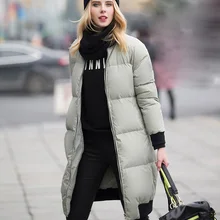 Длинные парки зимние Для женщин утепленная куртка утка Подпушка повседневная женская обувь парка Длинные куртки Для женщин зимняя верхняя одежда