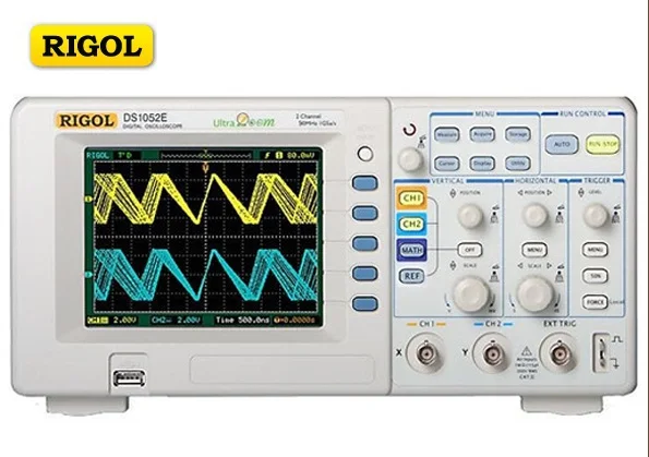 

RIGOL DS1052E High-Performance 50MHZ 2Channels Bench Digital Oscilloscope Scopemeter 1GSa/s 1M Memory 5.6'' TFT LCD