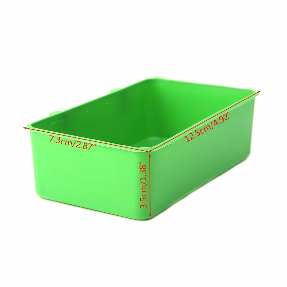 Bird Feeder Food Water Green Plastic Bowl Cups Parrot Bathing Bird Pigeons Cage Sand Drinking Cup Feeding Birds Supplies