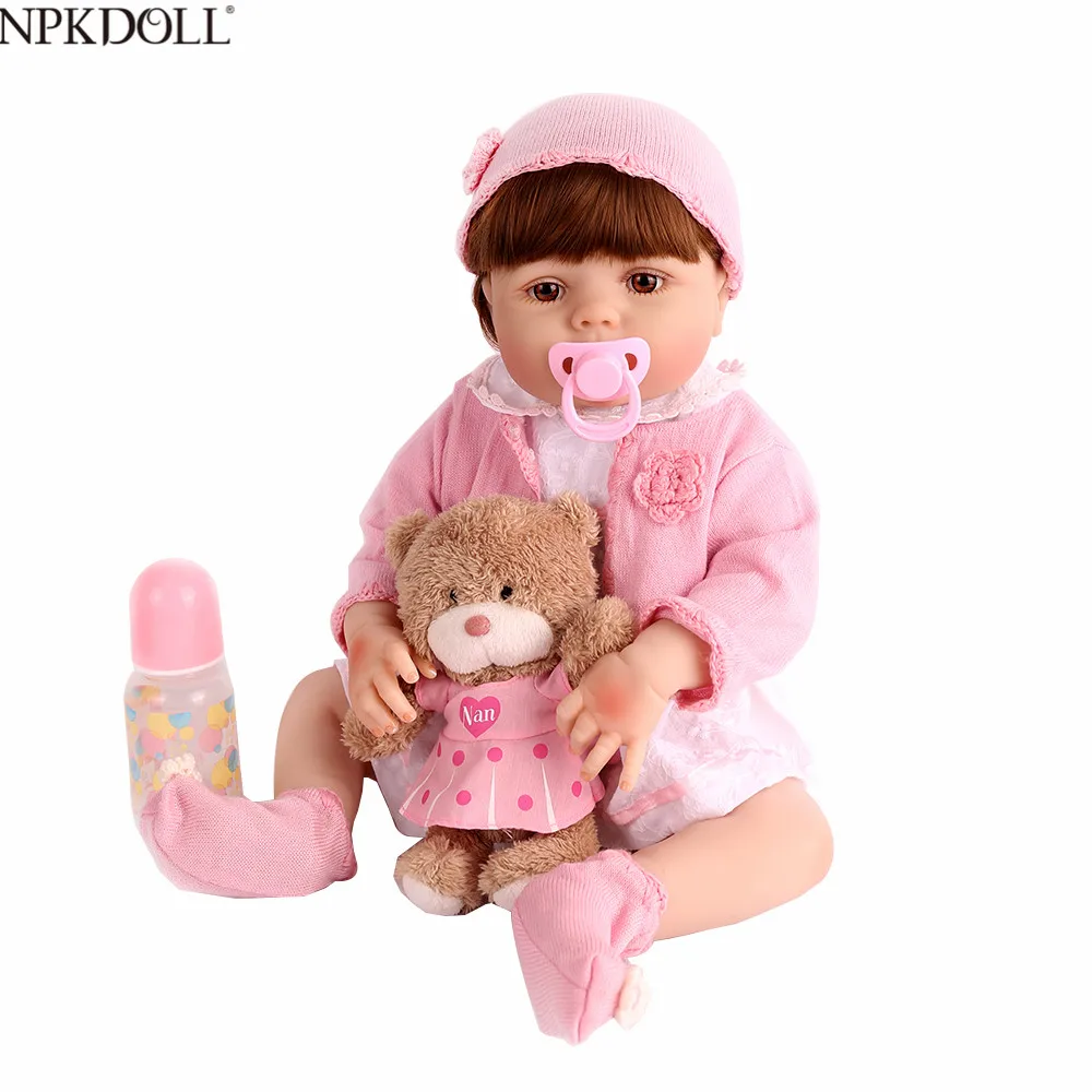 NPKDOLL полностью силиконовые 22 дюйма 55 см куклы для новорожденных реалистичные Bebe