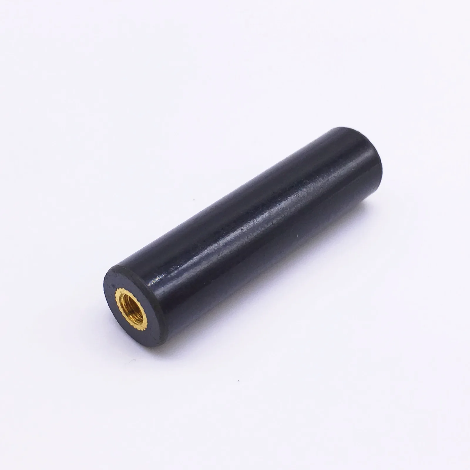 M3 Black Plastic Round Standoff With Brass Insert Nuts Inside Length 20