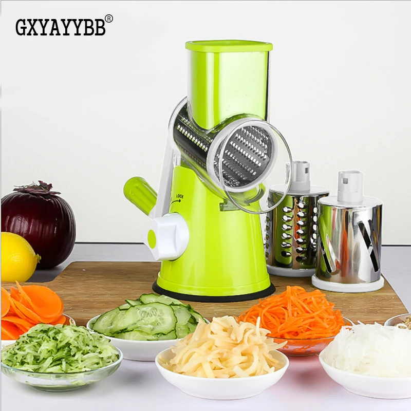

Multi-function hand-cranked shredder drum type cheese planer kitchen tool peeler onion cutter fruit cutter slicer potato slicer