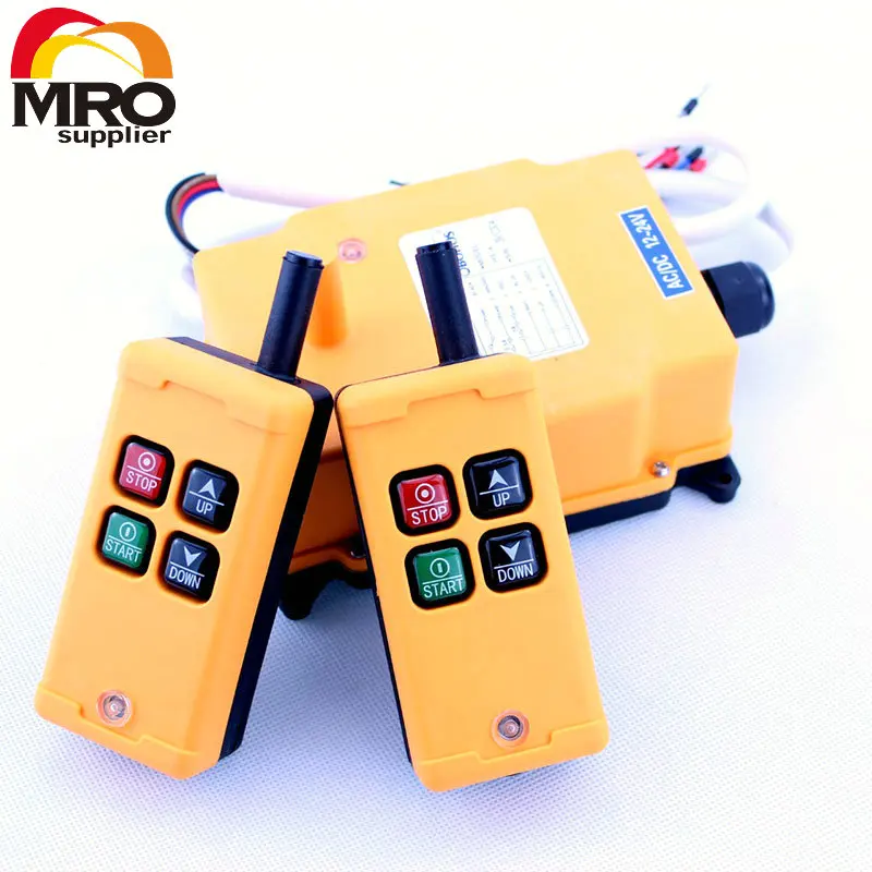 

OBOHOS 2 Tansmitters 4 Channels 1 Speed Control Hoist Crane Radio Remote Control System XH00005