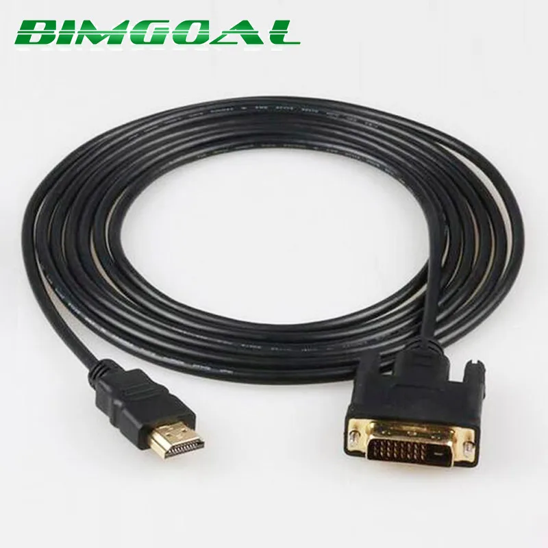 Высокоскоростной кабель HDMI-DVI 24 1 pin адаптер позолоченный hdmi dvi для 1080P HD HDTV ПК XBOX м 2