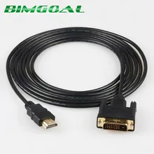 High speed HDMI to DVI cable 24+1 pin adapter Gold plated Male to male Cable For 1080P HD HDTV HD PC XBOX 1m 1.8m 2m 3m 5m