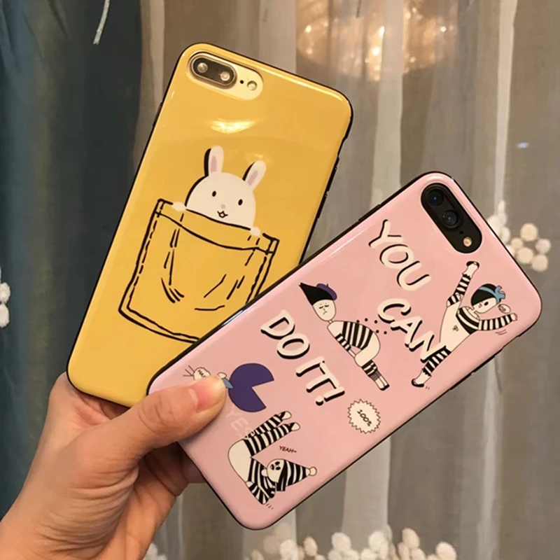 Для iPhone 6 чехол Cute мультфильм кролик и Спящая девушка для IPhone X 8 S плюс 7 Plus |