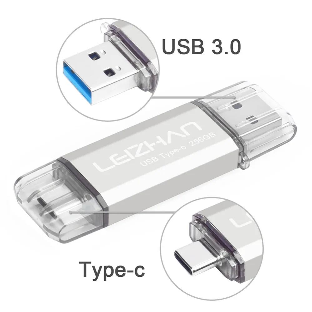 LEIZHAN фотостудия TYPE C флешки USB флеш карта накопитель 16 ГБ 32 64 Гб 128 256