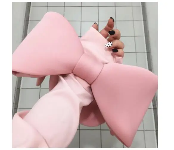 Shoulder Bags Women Evening Bag 1 piece Women Valentine's Handbags Big Bow Day Clutch Bag Evening Party Clutches Black Handbag Shoulder Bag Bolsas Feminina