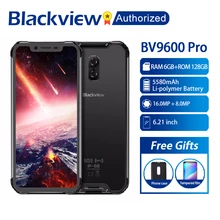 Blackview BV9600 Pro мобильный телефон прочный IP68 Водонепроницаемый Helio P60 Global 4G смартфон 6,2" экран 6 Гб ram 128 ГБ MT6771 5580 мАч
