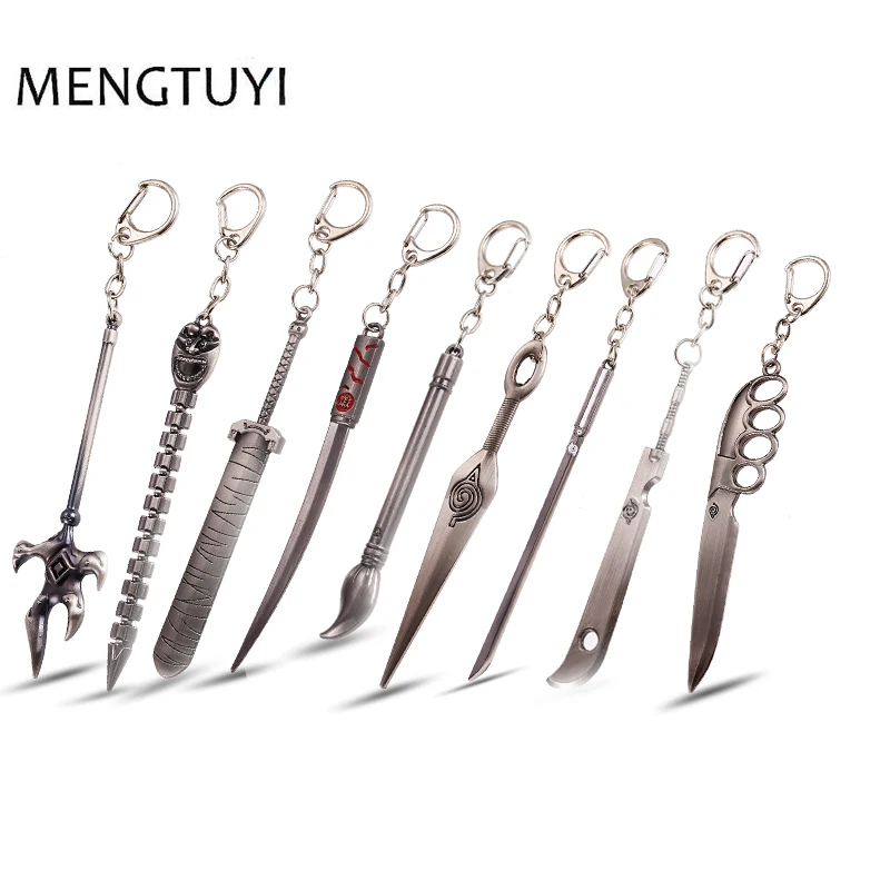 

J Store Hot Anime Naruto Metal Keychain Kakashi Ninja Kunai Hot 9.5cm Cosplay Key Chain Key Ring Car Key Holder Llaveros Jewelry