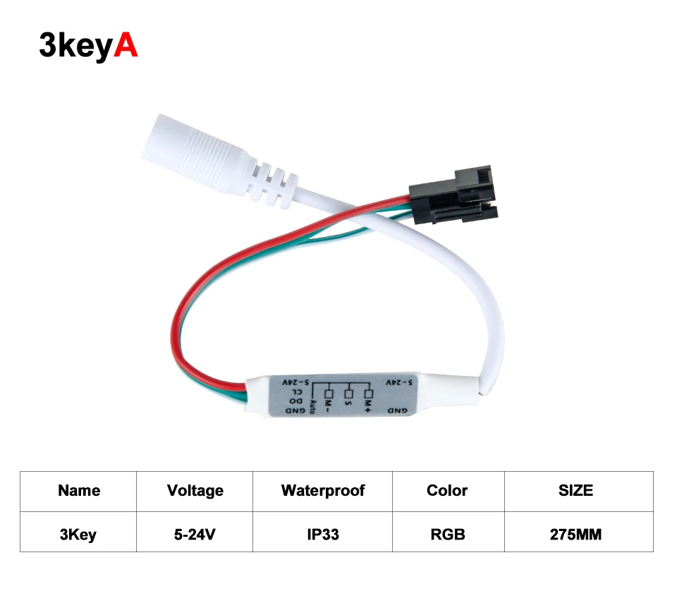 5 в-24 в 2812 1903 2811 РЧ пульт дистанционного управления 3 ключа 17 ключа 3-контактный интерфейс применяется к 5 в 12 В 24 в RGB 6812 WS2812 светодиодный светильник
