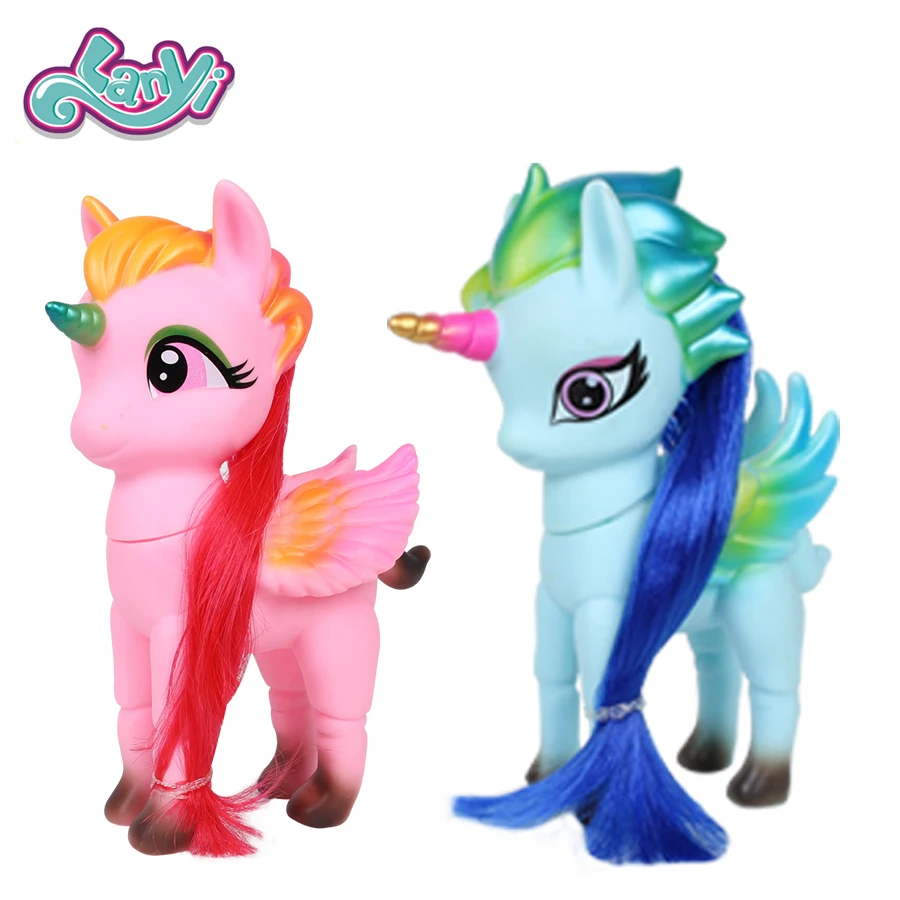 Lanyitoys фигурки оригинальные Волшебные Пони единорог Радуга пони аниме игрушки для