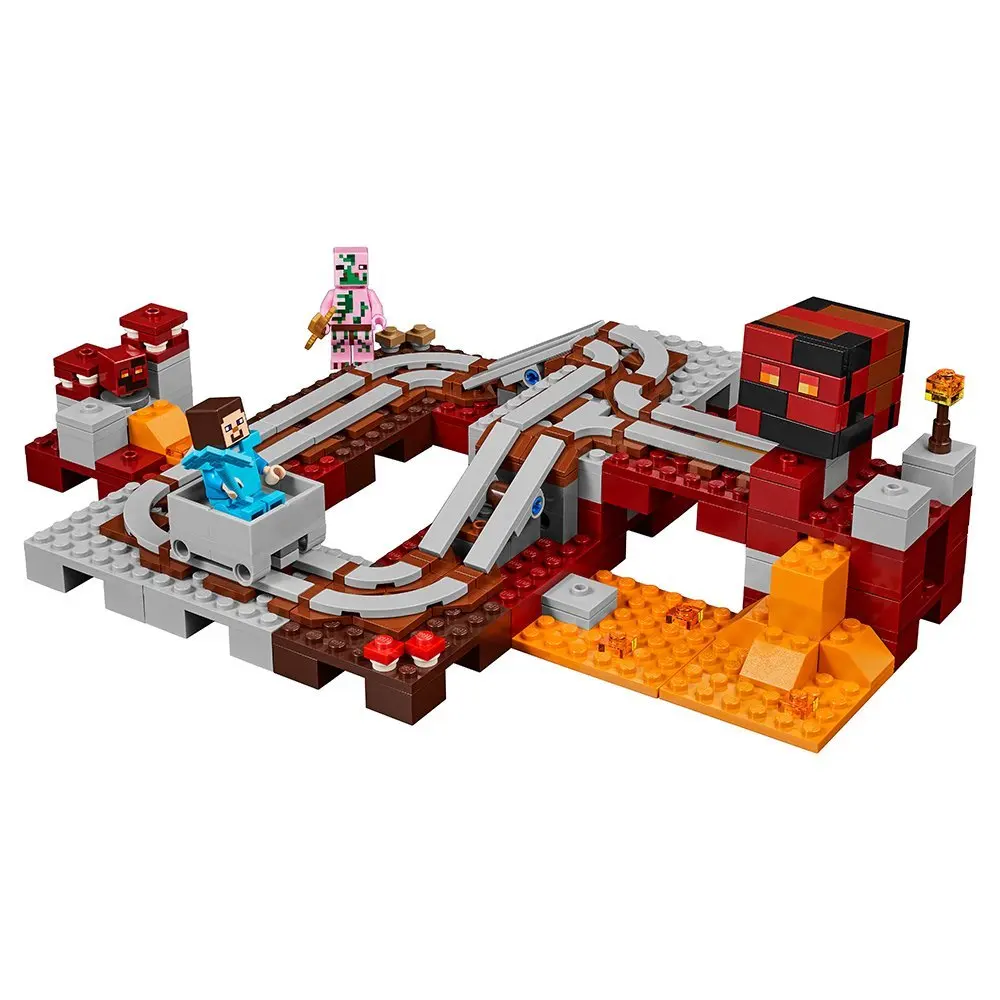 2019 New 10620 The Nether Railway 399Pcs Compatible with LegoING Minecrafted Building Block Set Creative Toys for Children Gift 2019 New 10620 The Nether Railway 399Pcs Compatible with LegoING Minecrafted Building Block Set Creative Toys for Children Gift