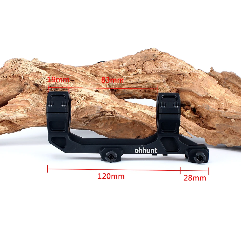ohhunt 1 Inch 30mm Picatinny Weaver Scopes Mounts Rail with Bubble Level AR15 M4 M16 Hunting Riflescope Offset Rings (3)