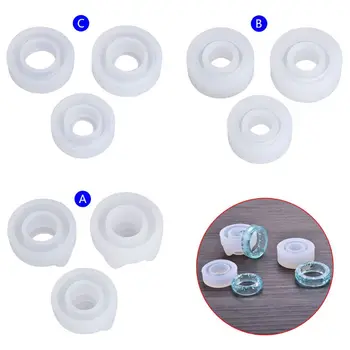 

1Set Silicone Mold Jewelry Ring Cat Ear Round DIY Craft Mirror Handmade 16/17/18