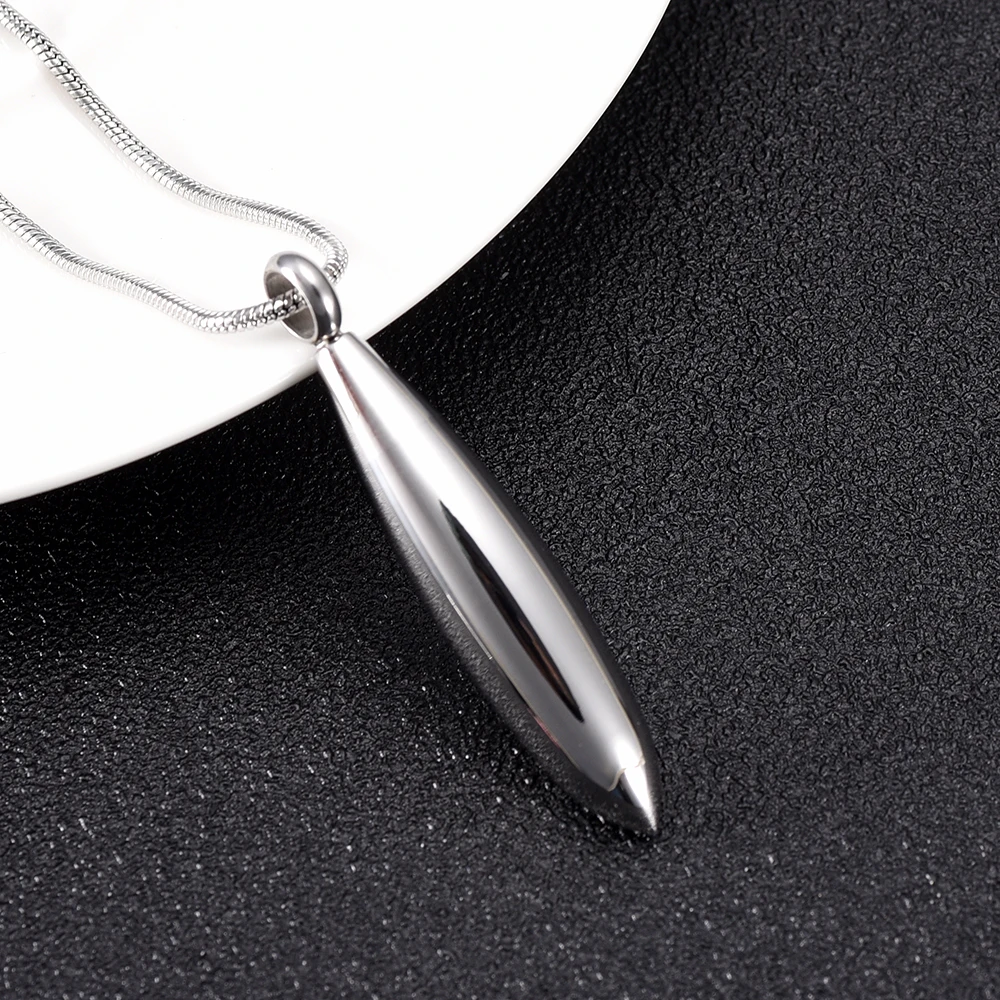 IJD9983 1 Blank Engravable Bullet Urn Necklace Stainless Steel