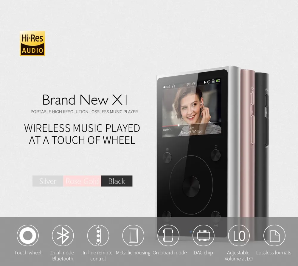 FiiO X1 2nd X1II X1K поколение X1 обновленная версия ЦАП Loseless MP3 Bluetooth 4,0 Hifi портативный музыкальный плеер MP3
