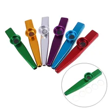 En Alliage d'aluminium Métal Kazoo Avec 5 pièces Flûte Diaphragme Pour Enfants Enfants Musique Cadeaux amoureux