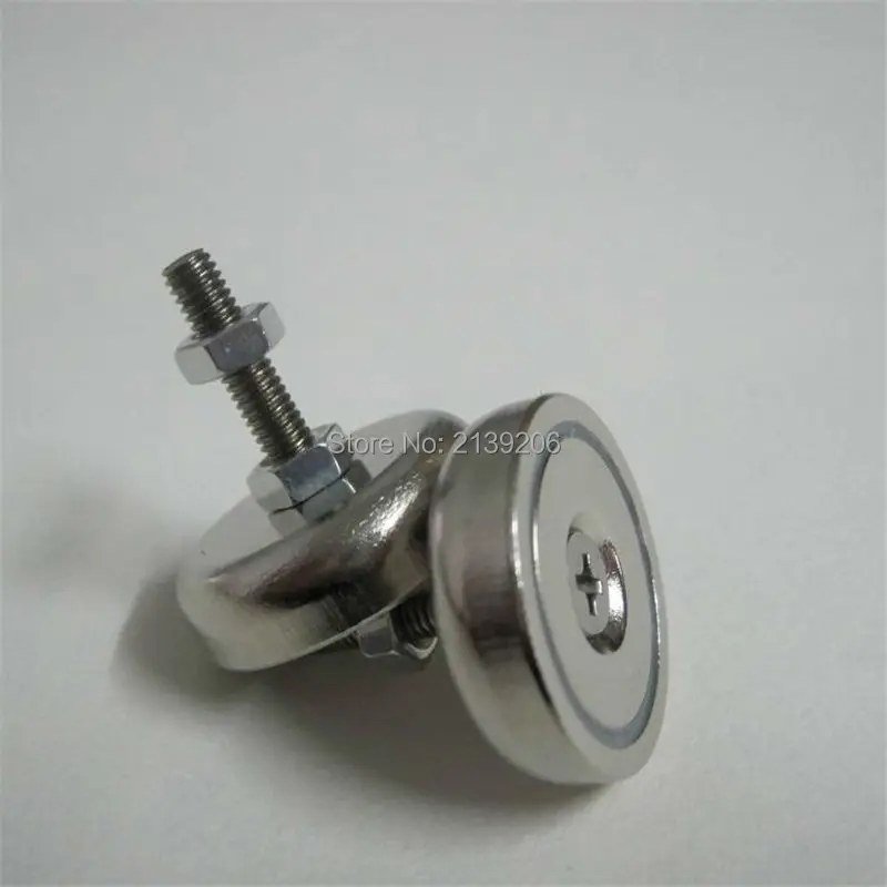 

6PCS D25mm strong neodymium magnetic base A3 steel wrapped with thread cup, LED magnet cylinder fasteners