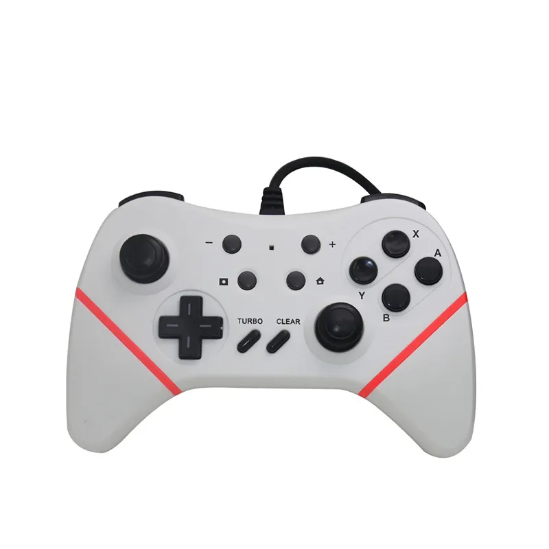 White Новые USB проводной геймпад Для Nintendo Nintend переключатель НС Поддержка переключателя и ПК Игры игры играть с кнопки Turbo - Цвет: White