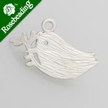 

21*14MM Fashion lovely modern charms,Chick With Two Holes,Matte Rhodium,suit for necklace/bracelet/earring,DIY,sold 10pcs/pkg